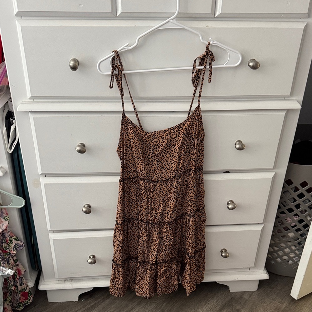 Leopard Print Tiered Dress